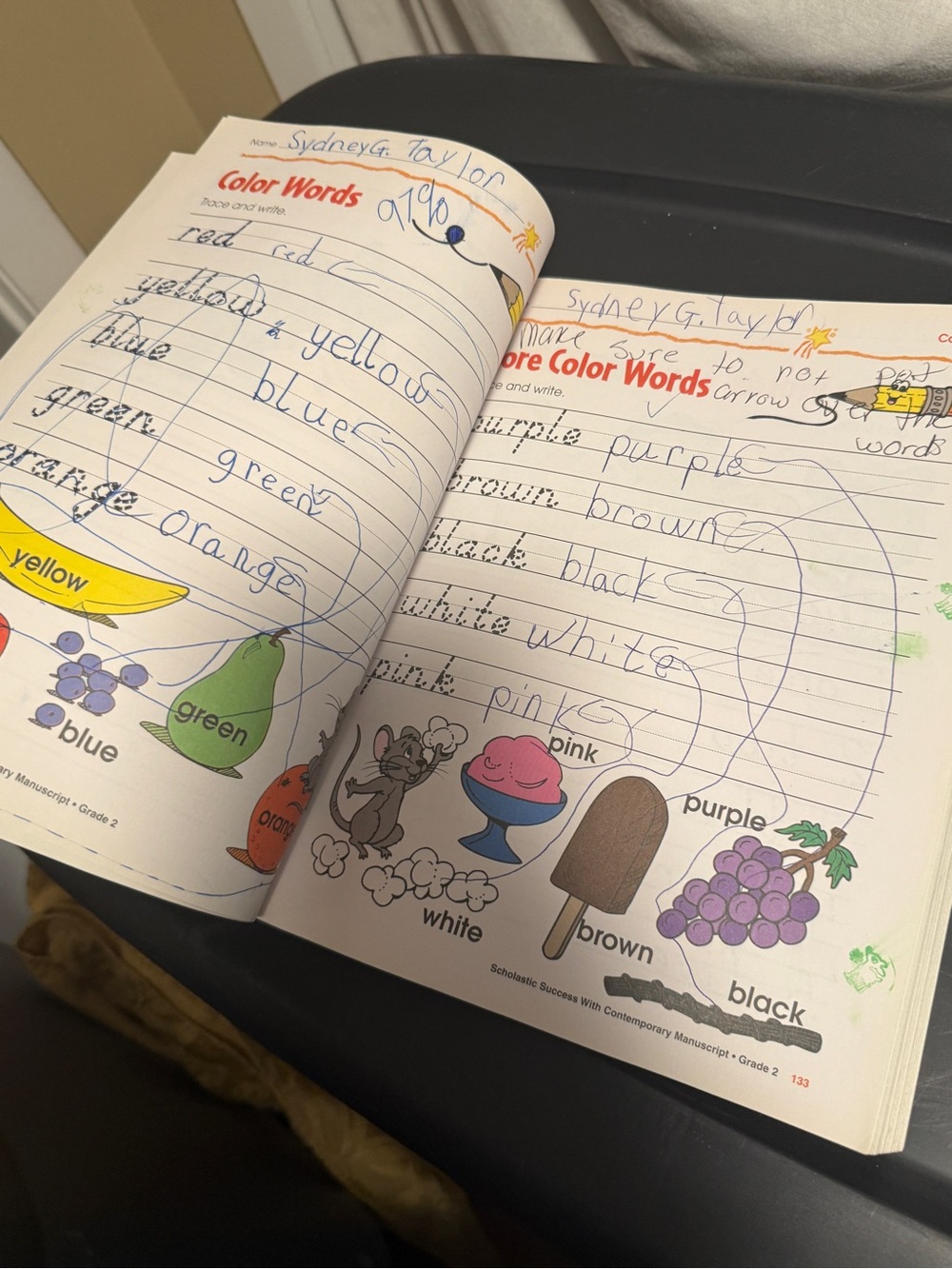 Scholastic 2nd Grade Workbook - Bright Blue Cover with Red Elephant - Picture 2 of 4